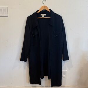 Navy sweater coat